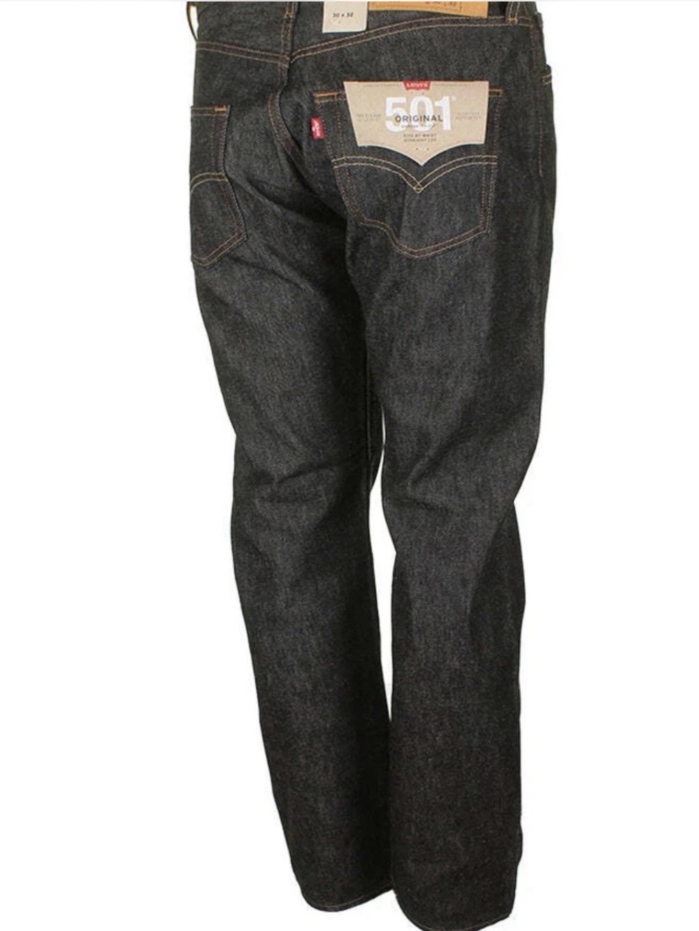 Levi’s 501 rigid black Shrink to Fit zip on the fly jeans SZ. 36X32. NWT